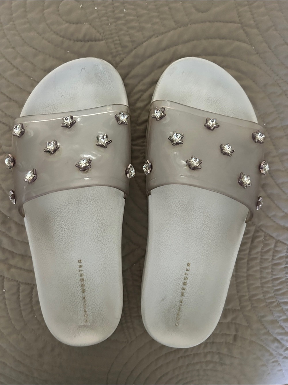 Sophia Webster clear Star-Stud Slide Sandals